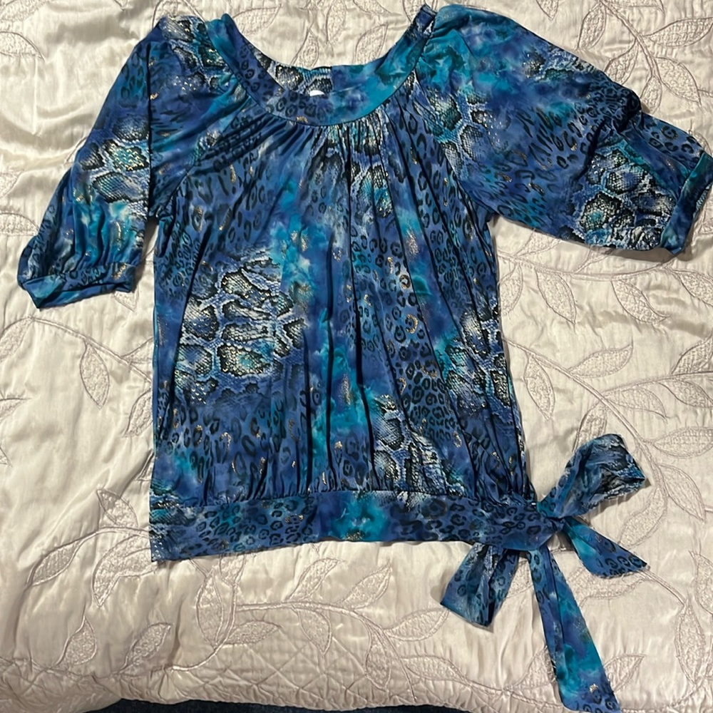 Dress Barn Animal Print L Knit Top